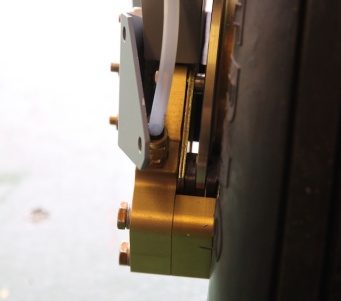 Top of brake caliper with brake pipe