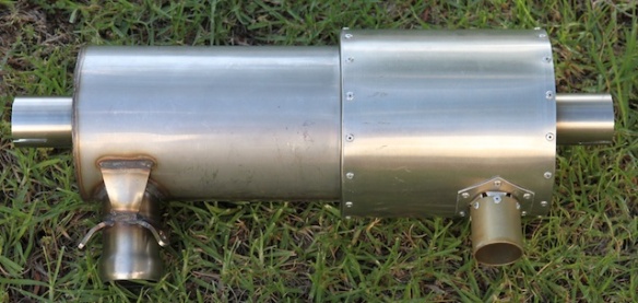 Exhaust with shroud fitted.